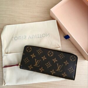 Louis Vuitton Monogram Clemence Wallet Fuchsia
